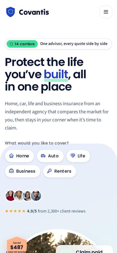 Covantis on mobile